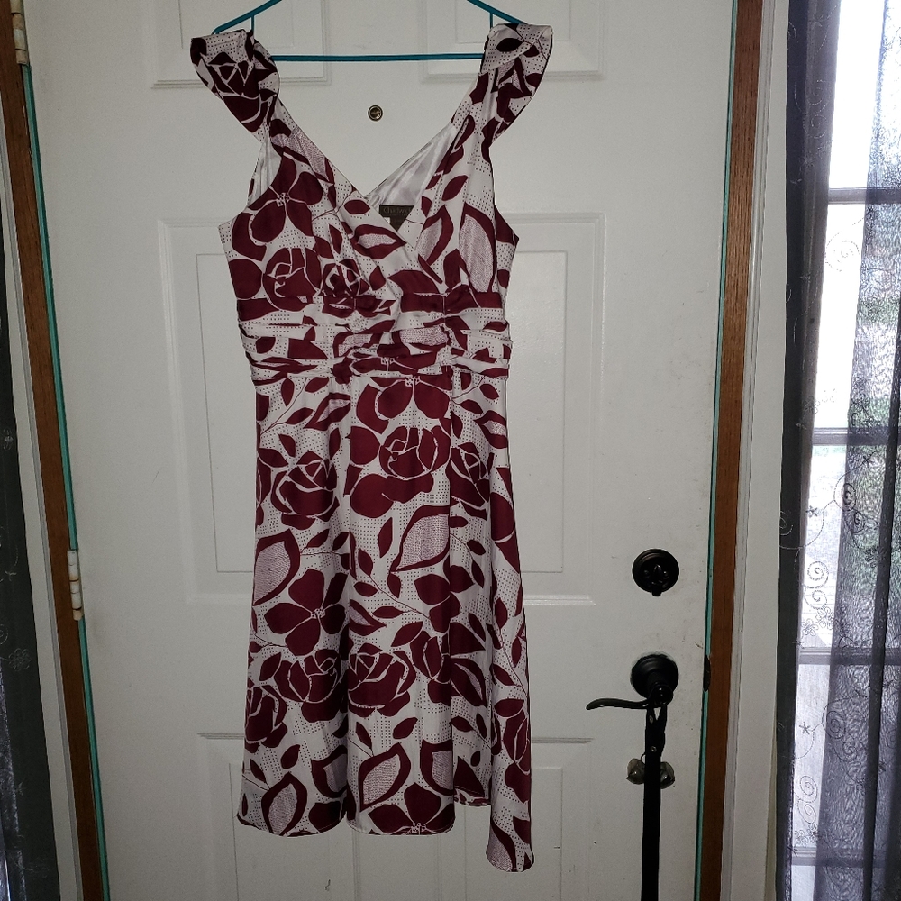 Red and white dress